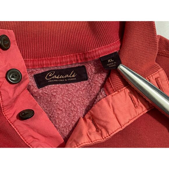 Men's Roundtree & Yorke Size XL Faded Red Button Lightweight sweater - Picture 5 of 9